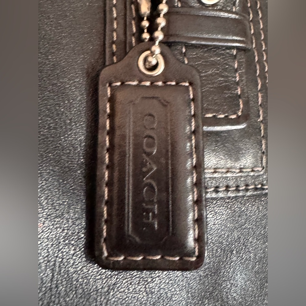 Coach Black Leather Hamilton Satchel - Picture 2 of 8